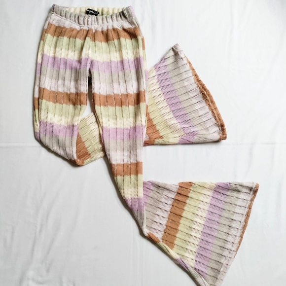 Out of the Ordinary Knitted Flared Trousers - Picture 4 of 4